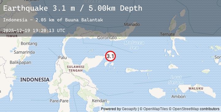 Map of SULAWESI, INDONESIA