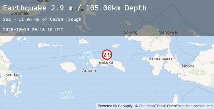 Map of SERAM, INDONESIA