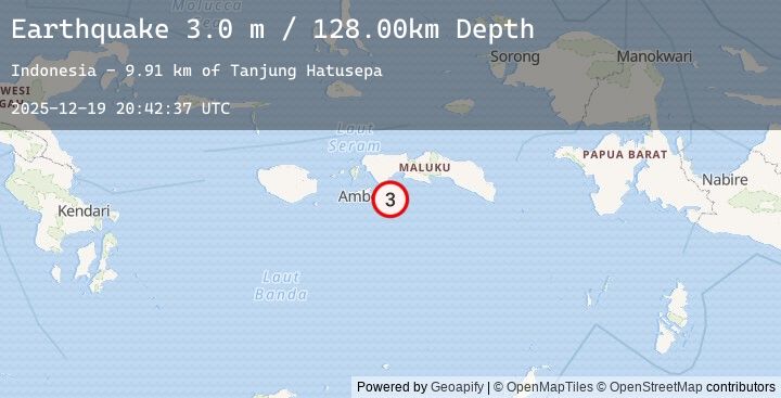 Map of SERAM, INDONESIA