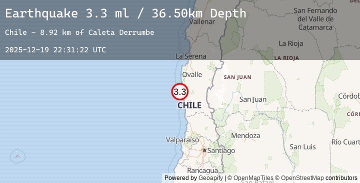 Map of OFFSHORE COQUIMBO, CHILE