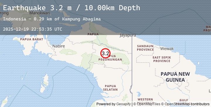 Map of PAPUA, INDONESIA