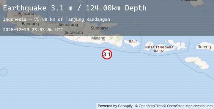 Map of SOUTH OF JAVA, INDONESIA