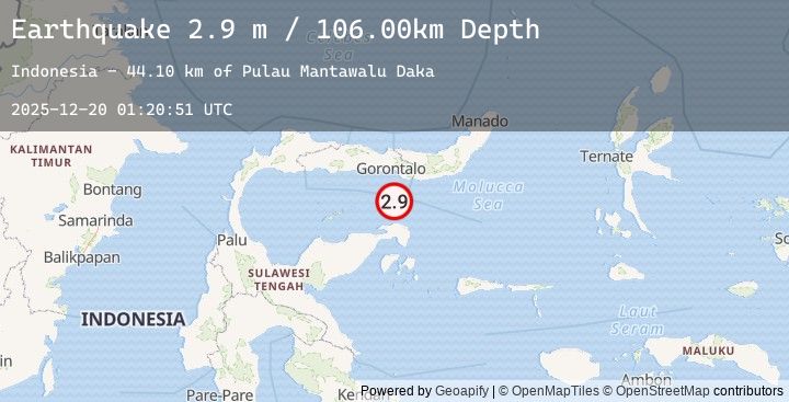 Map of SULAWESI, INDONESIA