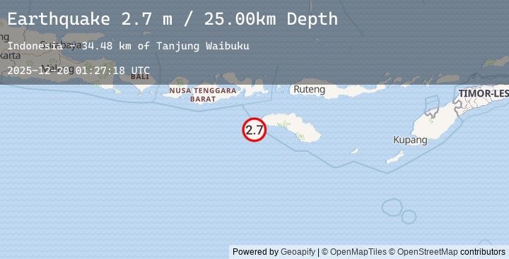 Map of SUMBAWA REGION, INDONESIA