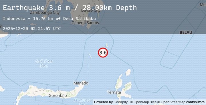 Map of KEPULAUAN TALAUD, INDONESIA