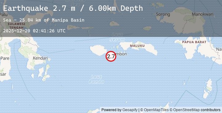 Map of SERAM, INDONESIA