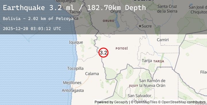 Map of POTOSI, BOLIVIA