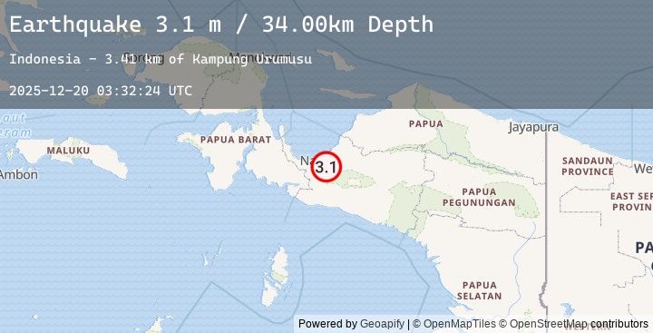 Map of PAPUA, INDONESIA