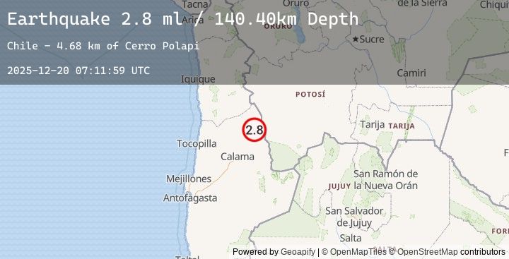 Map of ANTOFAGASTA, CHILE