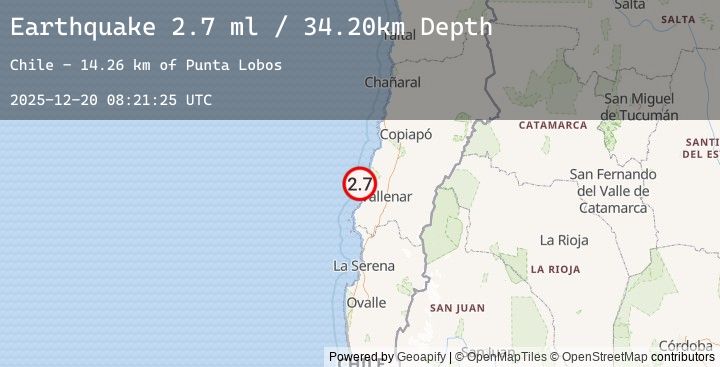 Map of OFFSHORE ATACAMA, CHILE