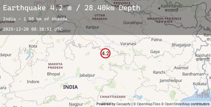 Map of MADHYA PRADESH, INDIA