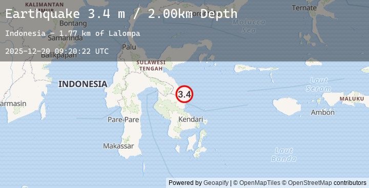 Map of SULAWESI, INDONESIA
