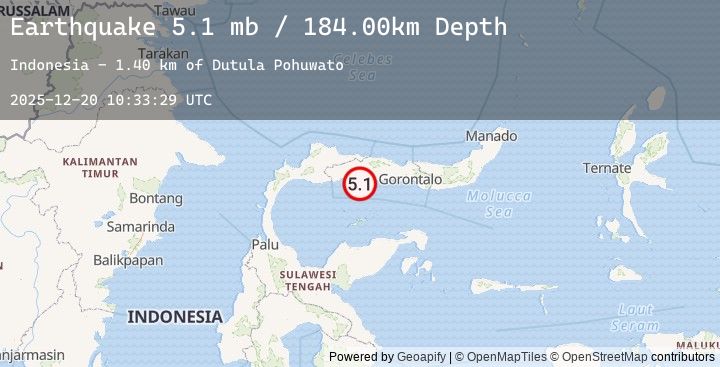 Map of MINAHASA, SULAWESI, INDONESIA