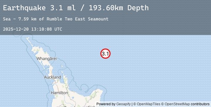 Map of OFF E. COAST OF N. ISLAND, N.Z.