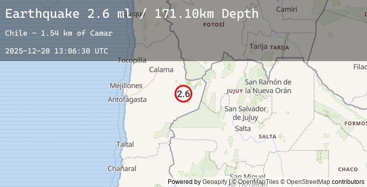 Map of ANTOFAGASTA, CHILE