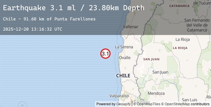 Map of OFFSHORE COQUIMBO, CHILE