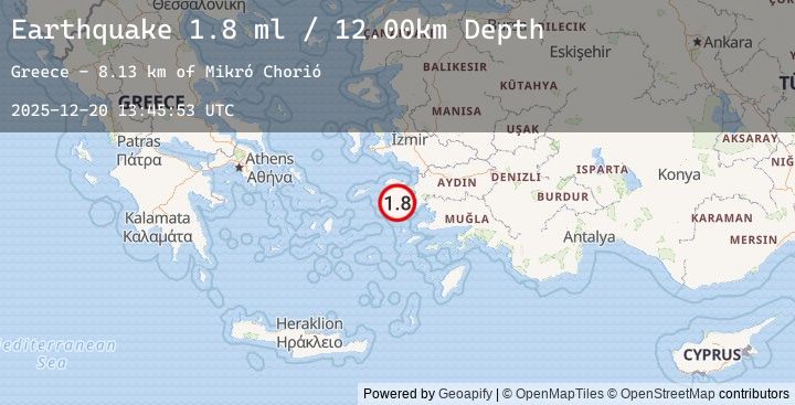 Map of DODECANESE ISLANDS, GREECE