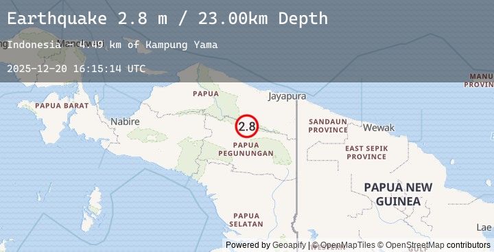 Map of PAPUA, INDONESIA