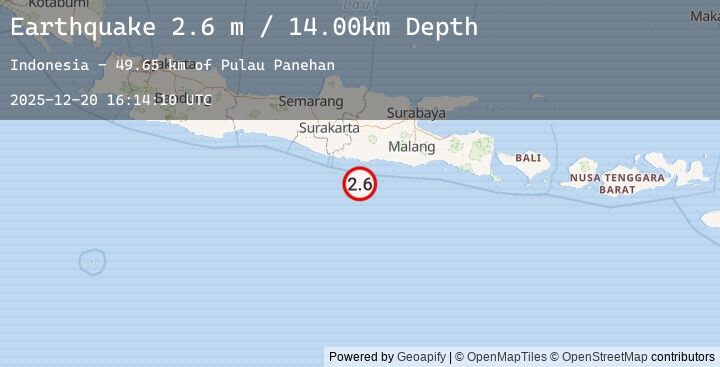 Map of JAVA, INDONESIA