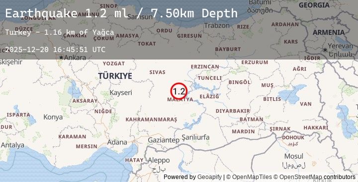 Map of EASTERN TURKEY