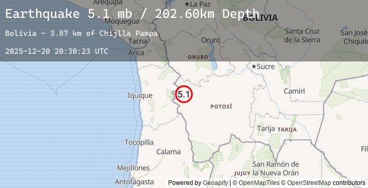 Map of POTOSI, BOLIVIA