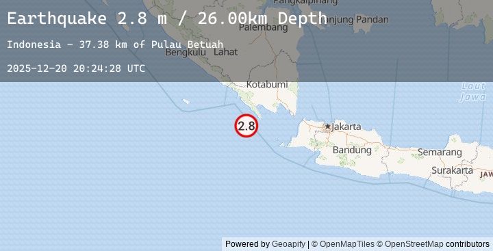 Map of SUNDA STRAIT, INDONESIA