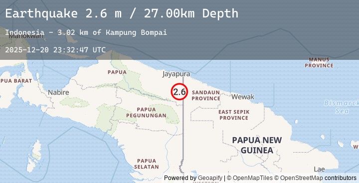 Map of PAPUA, INDONESIA