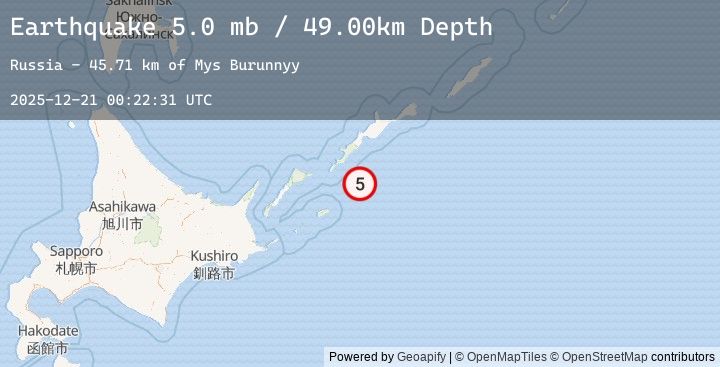 Map of KURIL ISLANDS