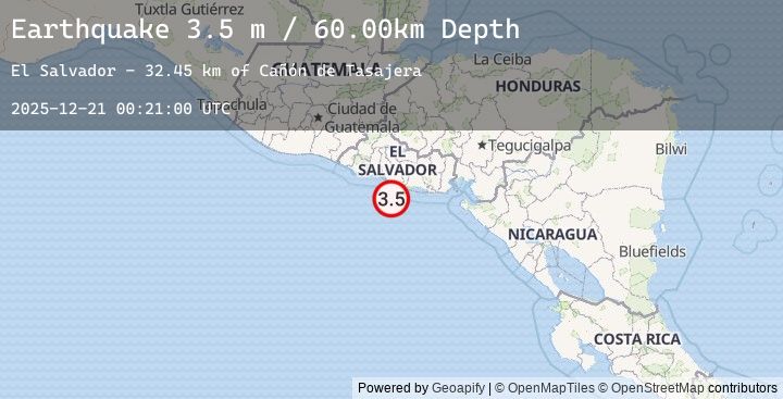 Map of OFFSHORE EL SALVADOR
