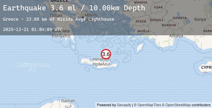 Map of CRETE, GREECE