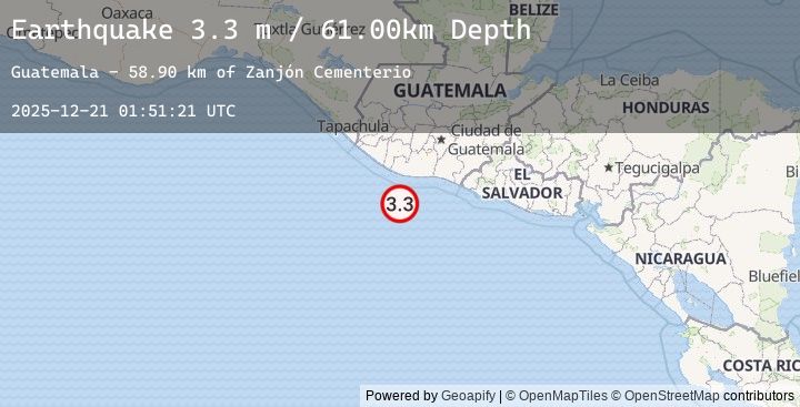 Map of OFFSHORE GUATEMALA