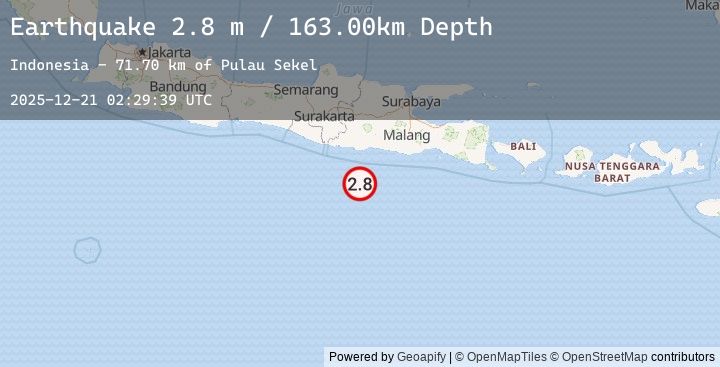 Map of SOUTH OF JAVA, INDONESIA