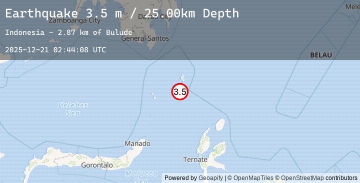 Map of KEPULAUAN TALAUD, INDONESIA