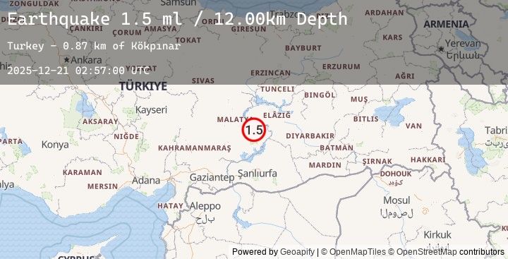 Map of EASTERN TURKEY
