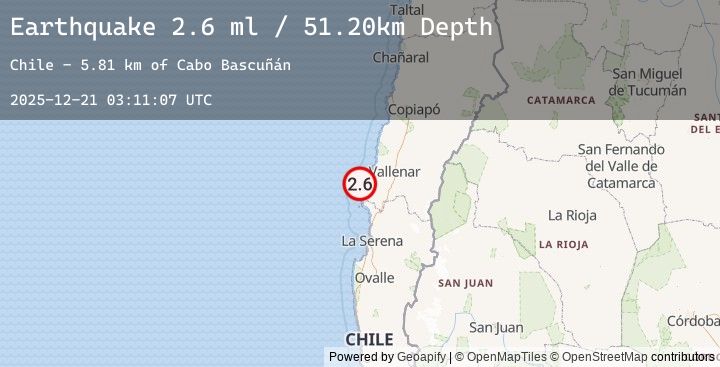 Map of OFFSHORE ATACAMA, CHILE