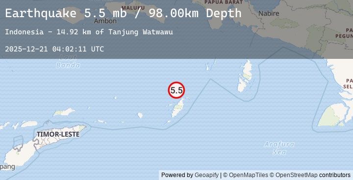 Map of KEP. TANIMBAR REGION, INDONESIA
