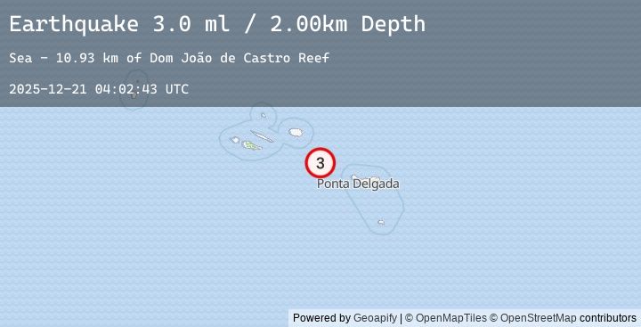 Map of AZORES ISLANDS, PORTUGAL