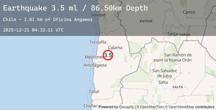 Map of ANTOFAGASTA, CHILE