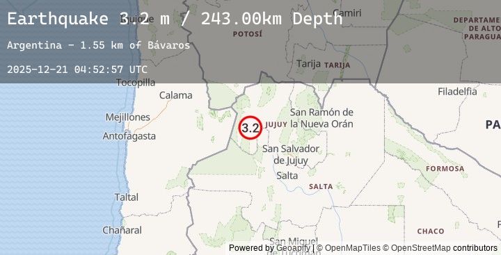 Map of JUJUY, ARGENTINA