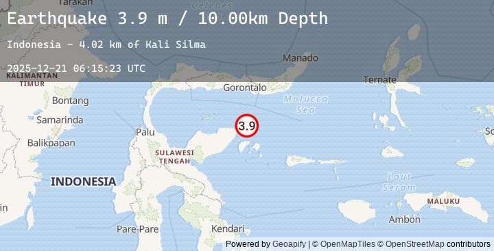 Map of SULAWESI, INDONESIA