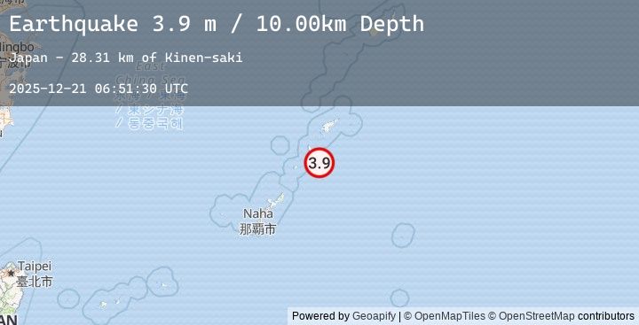 Map of RYUKYU ISLANDS, JAPAN