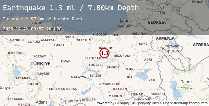 Map of EASTERN TURKEY