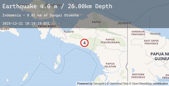 Map of NEAR S COAST OF PAPUA, INDONESIA