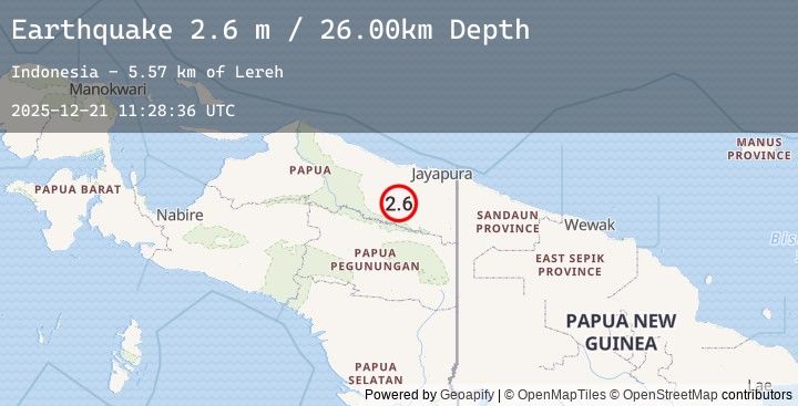 Map of PAPUA, INDONESIA