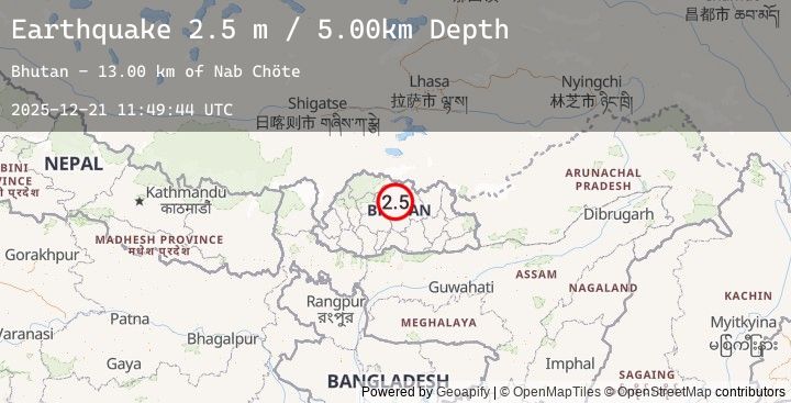 Map of BHUTAN