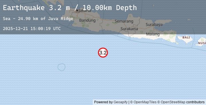 Map of SOUTH OF JAVA, INDONESIA