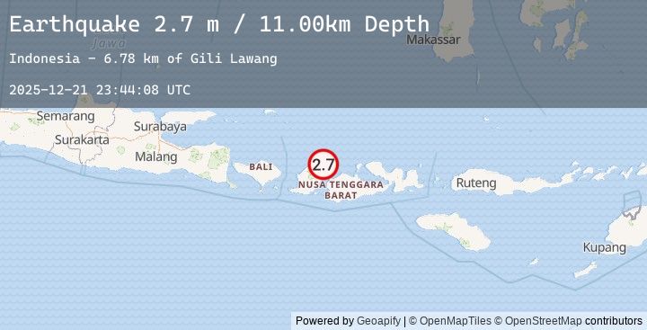 Map of LOMBOK REGION, INDONESIA