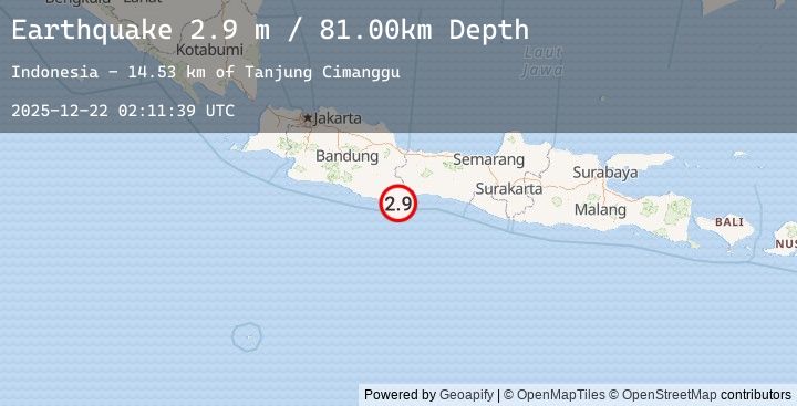 Map of JAVA, INDONESIA