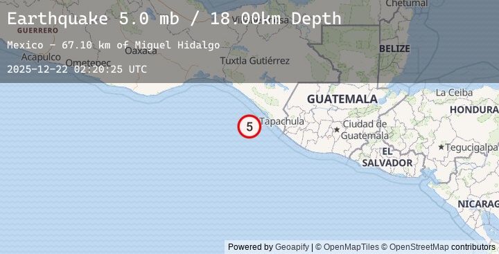 Map of OFFSHORE CHIAPAS, MEXICO