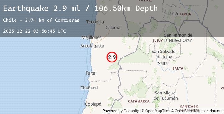 Map of ANTOFAGASTA, CHILE